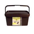 A 4kg brown bucket of Fitmin Gastro Protector food supplement for horses. The label features a yellow and cream design with a horse silhouette, specifically formulated for the protection of the gastric mucosa and to assist with ailments caused by gastroduodenal ulceration. It includes the Fitmin Faktor and provides approximately 40 doses.