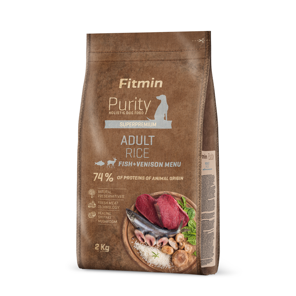 FITMIN Dog Purity Rice Adult Fish & Venison 12kg