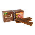 Fitmin Purity Snax Stripes Chicken 120g packaging highlighting 76% fresh meat and artisanal handmade quality.