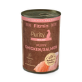 Fitmin Purity Dog Tin Puppy Salmon with Chicken 400g - 100% Pure Canned Meat Formula with Zero Additives.
